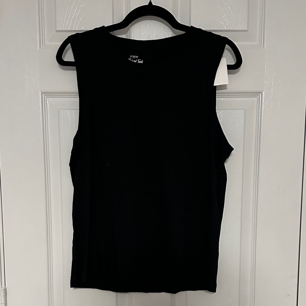 J Crew Factory Girlfriend Tank, Black, Size Large/L